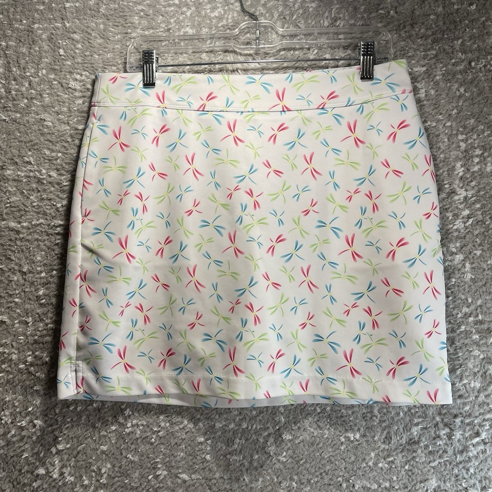 Greg Norman Pull On Skort Skirt Medium Pockets Sporty 33W White Preppy